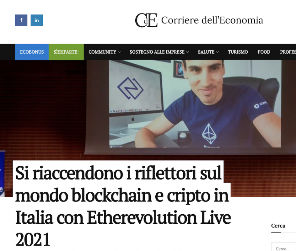 EthLIVE 2021 -Il Corriere dell'economia